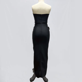 Sienna Strapless Elegant Flower Bandage Long Dress