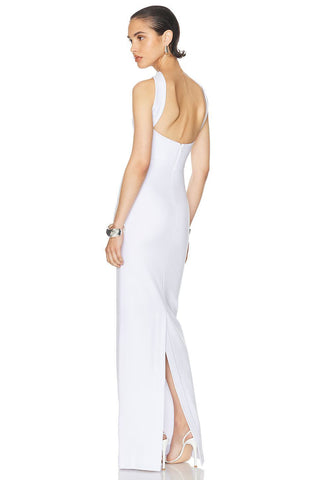 Sleek Bandage Back Slit Long Dress