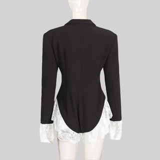 Long Sleeve V-Neck Slim Fit Lace Bodysuit