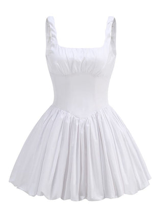 Sweet Pleat Sleeveless Mini Dress