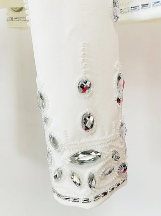 Embellished Long Sleeve Top and Skirt Set