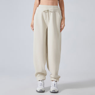 High-Waist Loose Casual Fleece Sweatpants