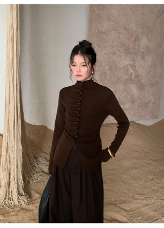 Slim-Fit Buttoned Knitted Cardigan