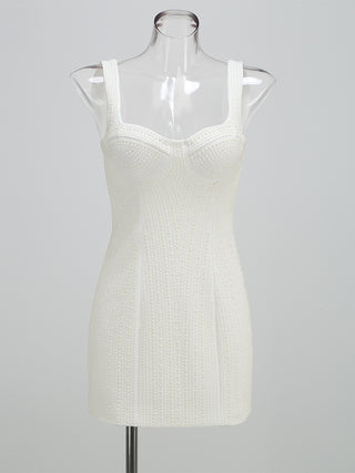 Pearl Radiance Sleeveless Mini Dress