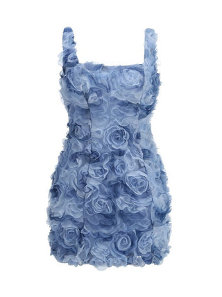 Flower Dream Backless Mini Dress