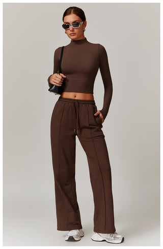 High Waist Straight Sports Pants