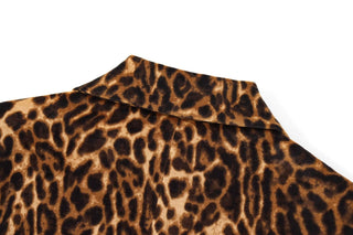 Chic Leopard Print Tailored Blazer