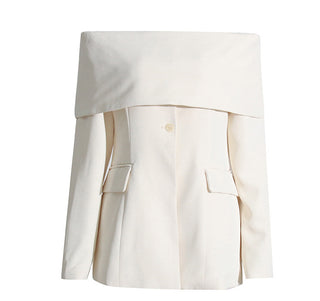 Elegant Off-Shoulder Blazer Jacket