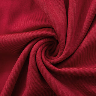 Elegant Red Long-Sleeve Evening Dress with Shoulder Pads and Ruched Hip Detail - Fishtail Maxi Gown