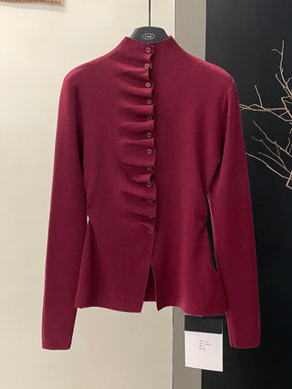 Slim-Fit Buttoned Knitted Cardigan