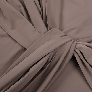 Long Sleeve Knotted Maxi Dress - Sexy Round Neck Ribbon Detail