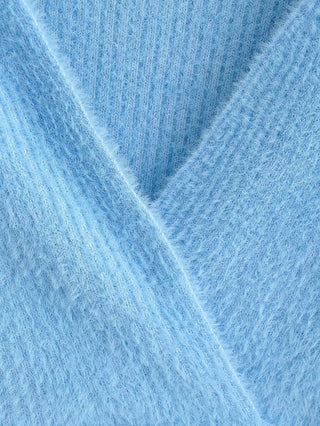 Slim Fit V-Neck Wrap-Around Long Sleeve Crop Top