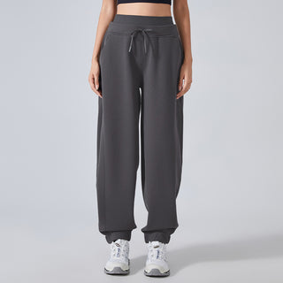 High-Waist Loose Casual Fleece Sweatpants