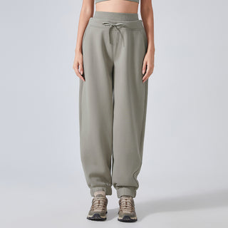 High-Waist Loose Casual Fleece Sweatpants