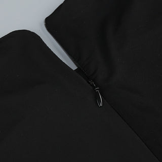 Embellished Diamond Slit  Long Dress