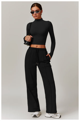 High Waist Straight Sports Pants
