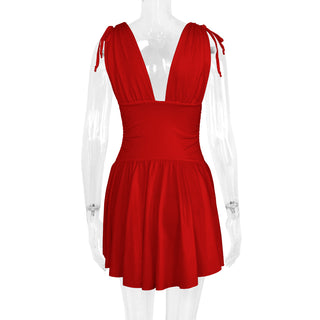 Fierce Plunge Neck Mini Dress