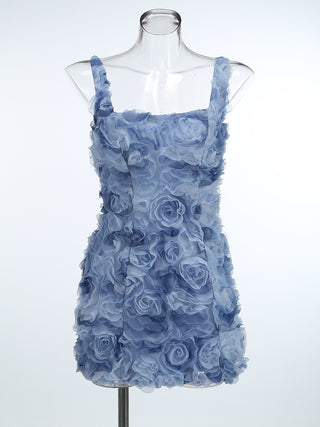 Flower Dream Backless Mini Dress