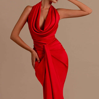 Halter Neck Backless Long Dress
