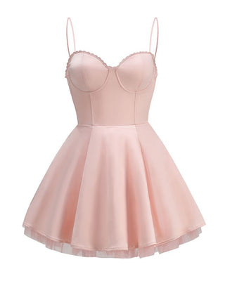 Posh Sleeveless Suspender Mini Dress