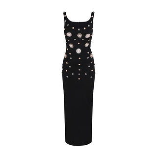 Starlit Beaded Backless Dress