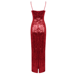 Ruby Sparkle Sequin Long Dress