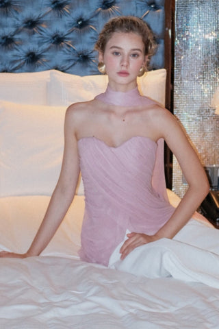 Celeste Tulle Crossover Strapless Top