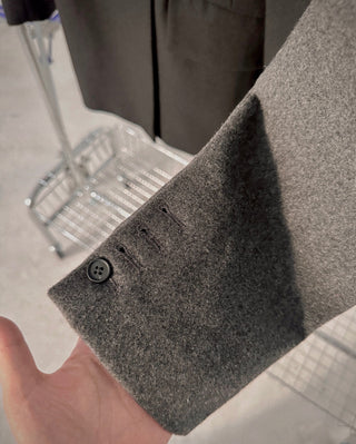 Oversized Wool Blazer Dress with Pockets