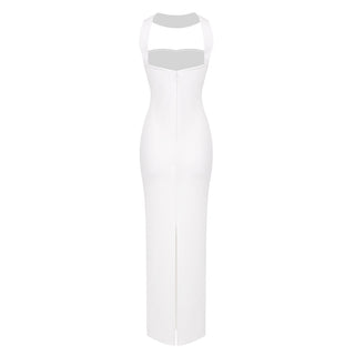 Sleek Bandage Back Slit Long Dress