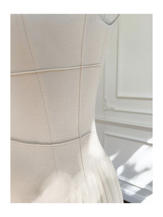 Apricot Dream Sleeveless Midi Dress