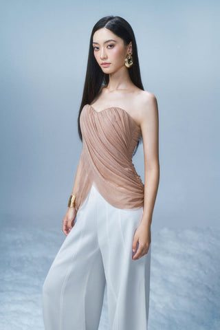Celeste Tulle Crossover Strapless Top