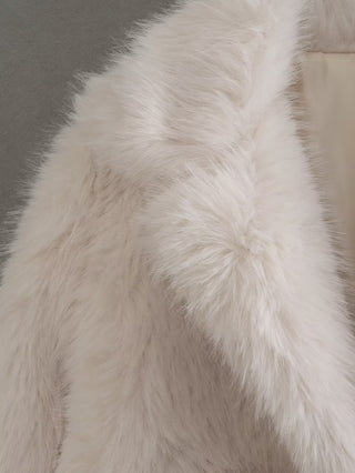 Midi Faux Fur Coat - Luxurious Warmth and Elegance