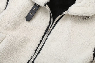 Faux Shearling Zip-Up Jacket