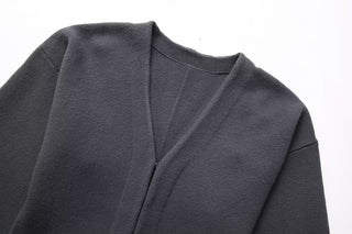 Brushed Knit Loose Sleeve Knitted Jacket