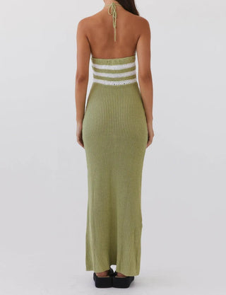 Breeze Striped Halter Neck Dress