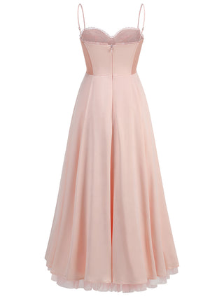 Graceful Suspender Sleeveless Long Dress