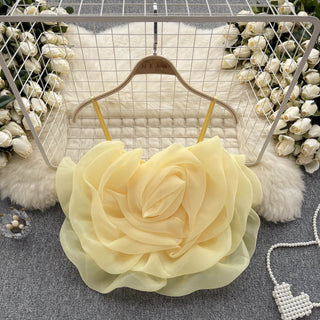 Flower Sleeveless Crop Top