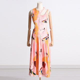 Diamond Whisper Sleeveless Long Dress