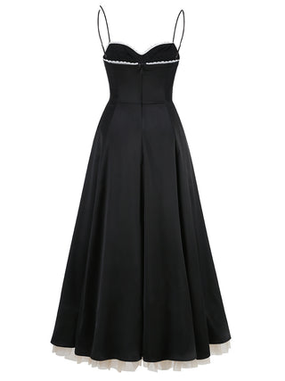 Graceful Suspender Sleeveless Long Dress