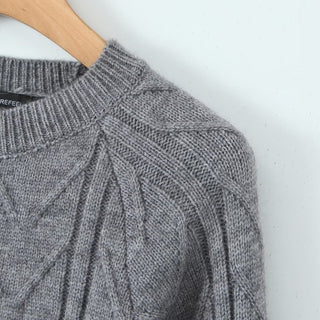 Long Sleeve Backless Knitted Sweater Top with Bow Detail