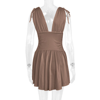 Fierce Plunge Neck Mini Dress