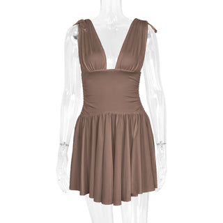 Fierce Plunge Neck Mini Dress