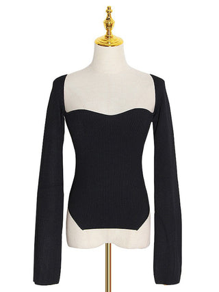 Long Sleeve Knitted Bodysuit