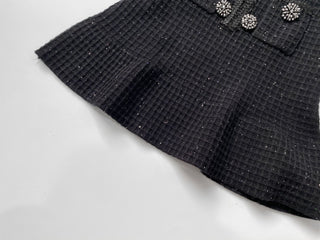 Elegant Long Sleeve Wool Knit Mini Dress