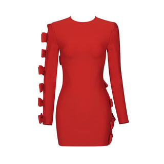 Ruby Papillon Long Sleeve Bandage Mini Dress