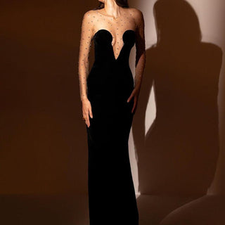 Stellar Night Velvet Long Dress