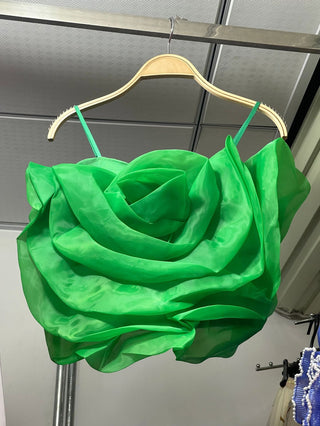 Flower Sleeveless Crop Top