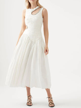 Diamond Whisper Sleeveless Long Dress