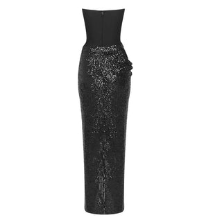 Midnight Sparkle Sequin Corset Long Dress