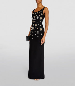 Starlit Beaded Backless Dress